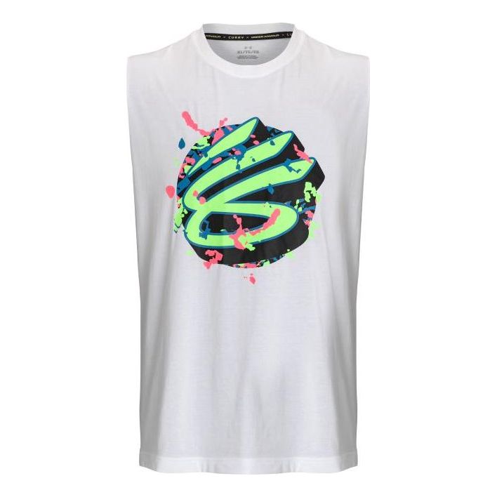 Under Armour Curry Graphic Tank Top 'White Multi' 1377307-100