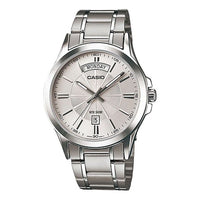 CASIO Sports Quartz Waterproof Stainless Steel Strap Unisex Mens SilverGray Analog MTP-1381D-7AVDF