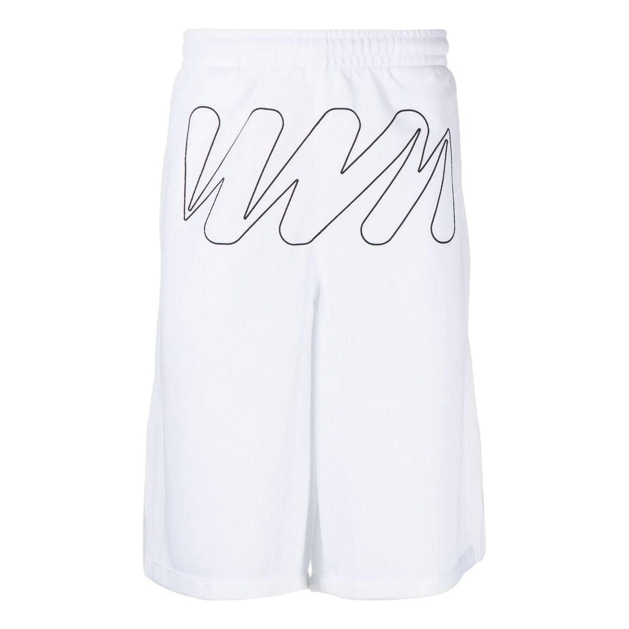 Off-White Wave Outl Diagonal Mesh Shorts OMCB076F22FAB0011011