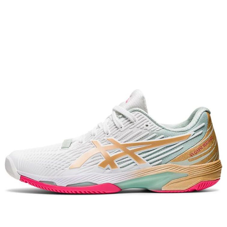 (WMNS) ASICS Solution Speed FF 2 Clay L.E. White/Golden 1042A140-100