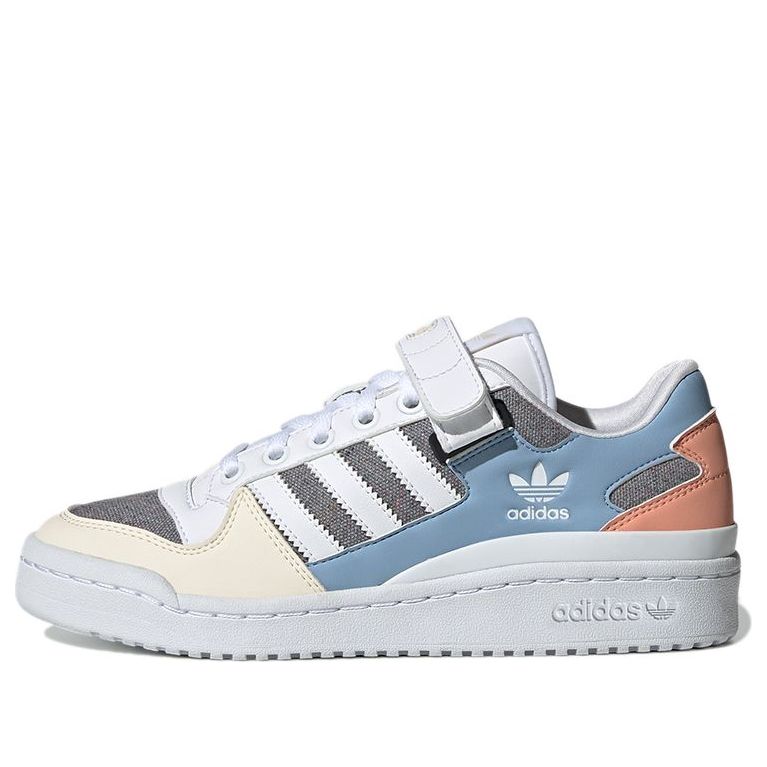 (WMNS) adidas originals Forum Low Wear-resistant Non-Slip Casual Skateboarding Shoes White Blue Gray GZ4405