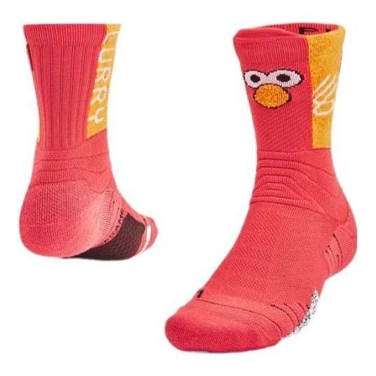 Under Armour Curry x Sesame Street Playmaker Crew Socks 'Elmo' 1358779-854