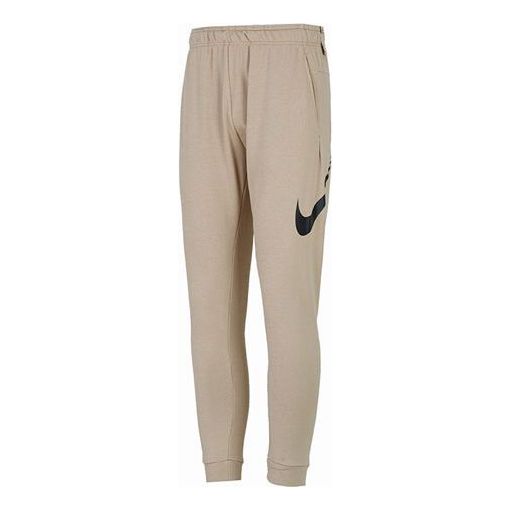 Men's Nike Solid Color Logo Casual Knit Sports Pants/Trousers/Joggers Khaki CU6776-247