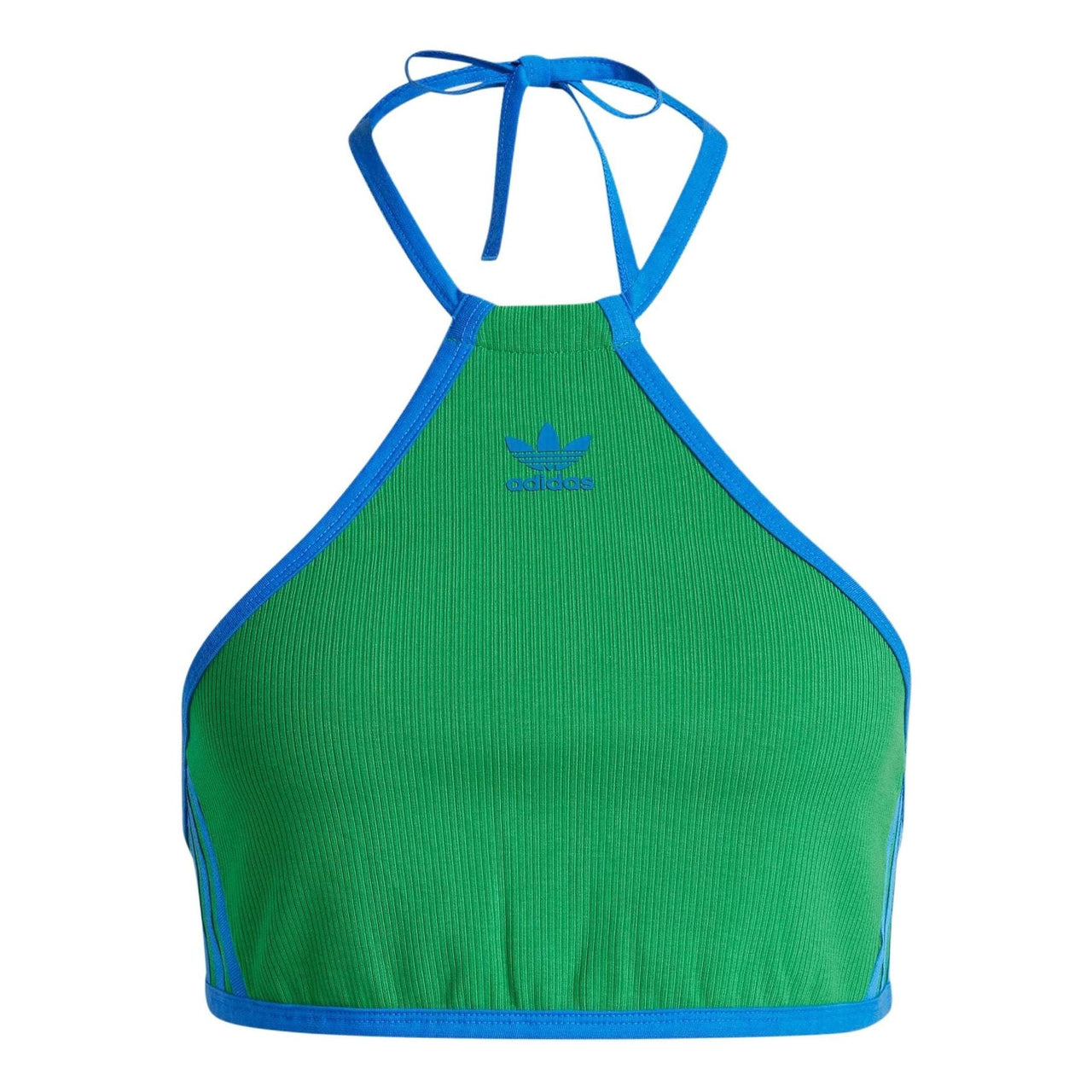 (WMNS) adidas Originals Rib Neck Halter Top Asia Sizing 'Green Blue' JH0613