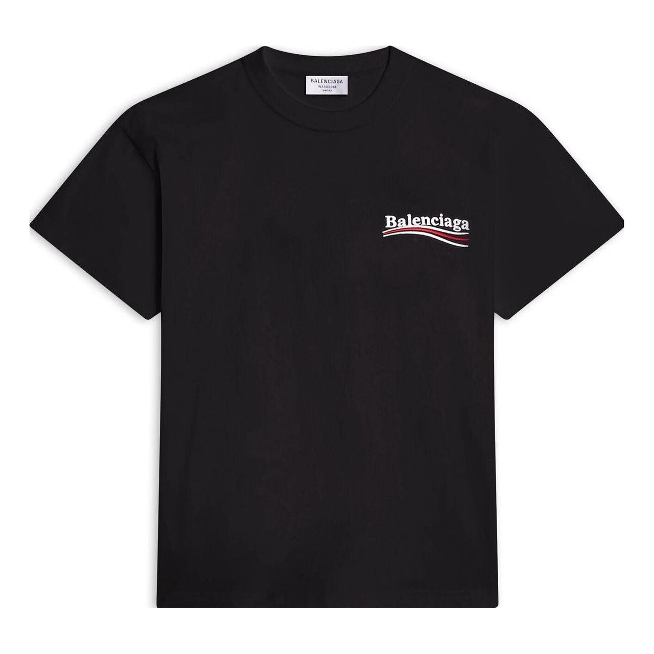 (WMNS) Balenciaga Political Campaign Logo Short Sleeve T-Shirt 'Black' 612964TKVJ11070