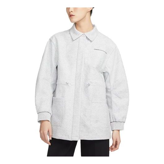 (WMNS) Nike Forward Jacket Asia Sizing 'Light Smoke Grey' DZ0749-084