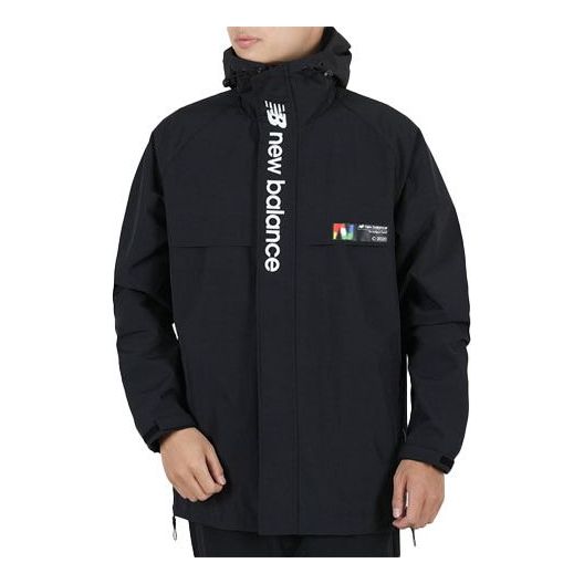 New Balance Hooded Windbreaker Asia Sizing 'Black' AMJ03330-BK