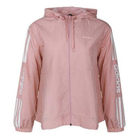 (WMNS) adidas neo Printing Hooded Jacket Pink GL1179