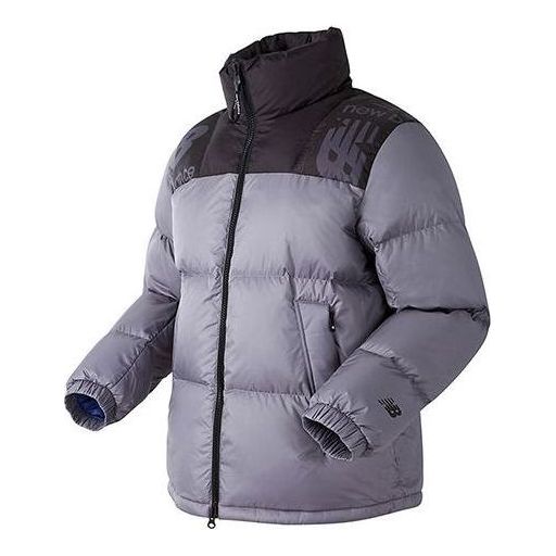 New Balance Fashion Puffer Down Jacket Asia Sizing 'Grey Black' NP840013-15