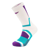 Li-Ning Basketball Mid Cut Socks 'White Purple Teal' AWLT065-3