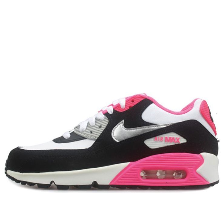 (GS) Nike Air Max 90 2007 'White Black Pink' 345017-122