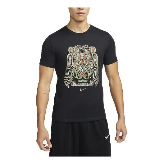 Nike Printing Basketball Sports Round Neck Short Sleeve Black DM2468-010