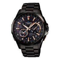 CASIO Stainless Steel Strap Mens BlackGold Analog OCW-G1000B-1A22021
