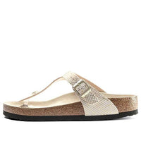 Birkenstock Gizeh Narrow Fit Sandals'Gold Python' 1018665