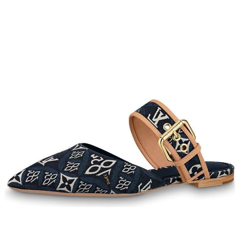 (WMNS) LOUIS VUITTON Since 1854 Sofia Flat Mules 'Navy' 1A8NWH