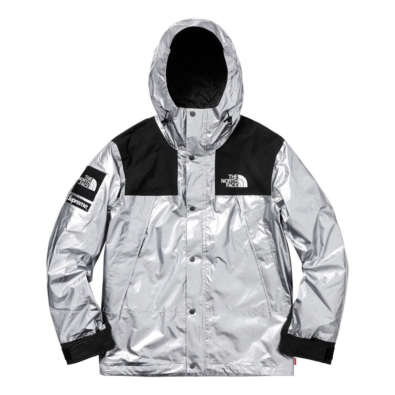 جاكيت تبادل معدني من Supreme x The North Face SS18 للجنسين باللون الفضي SUP-SS18-602