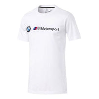 PUMA BMW Motorsport Racing Series Casual Sports Round Neck Short Sleeve White 595369-02