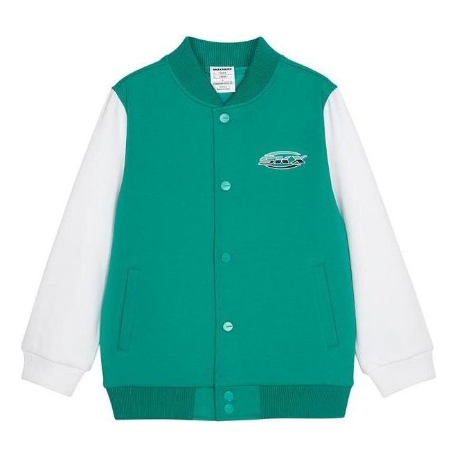 (GS) Skechers SKX Baseball Jacket 'Green White' P122B029