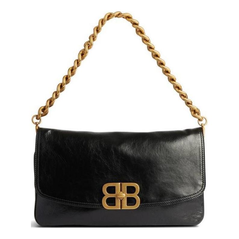 (WMNS) Balenciaga Bb Soft Medium Flap Bag 'Black' 7485962AAIZ1000