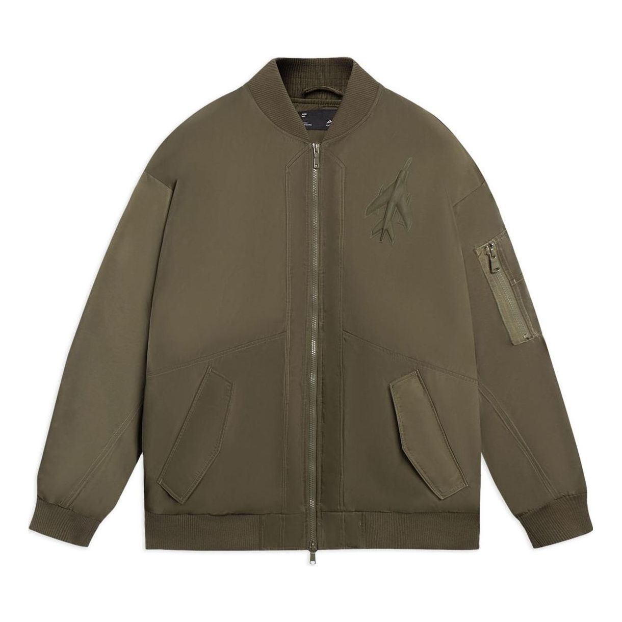 Li-Ning CF Logo Bomber Jacket 'Olive Green' AYMS407-1