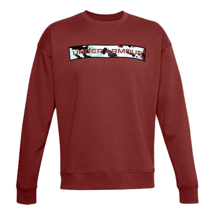Under Armour Fleece Logo Crew-neck Long Sleeve Pullover Men's Dark Red 1357097-688