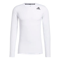 adidas Tech Fitted Long Sleeve T-Shirt 'White Black' GL9893