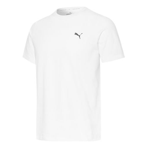 PUMA Logo Round Neck Sports Short Sleeve White 848723-02