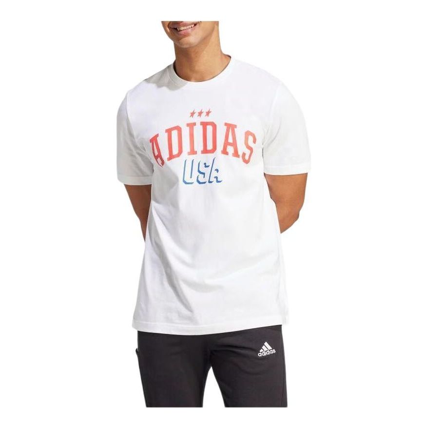 adidas Americana Graphic T-shirt Asia Sizing 'White' IR5821