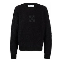 Men's Off-White FW21 Logo Arrow Pattern Long Sleeves Wool Sweater Black OMHE103F21KNI00110101010