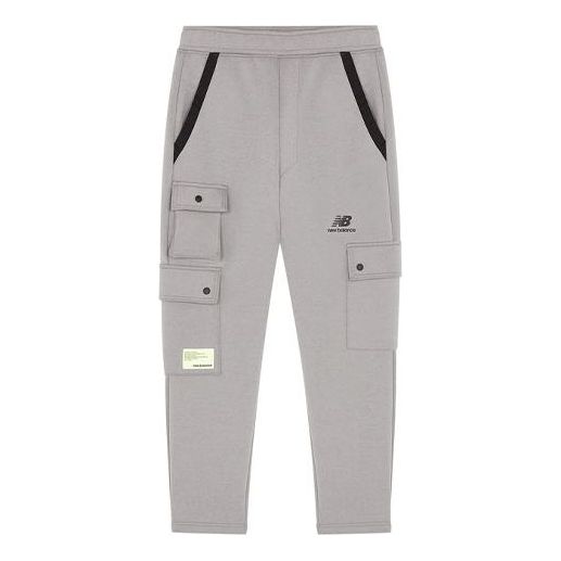 New Balance CNY Logo Cotton Cargo Pants 'Grey Black' AMP21365-MHD