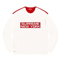 Supreme 2-Tone Sweater 'White Red' SUP-SS22-712
