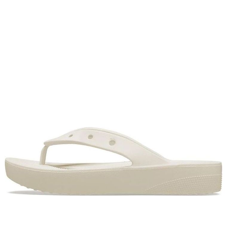 (WMNS) Crocs Classic Platform Flip (Beige) 207714-2Y2
