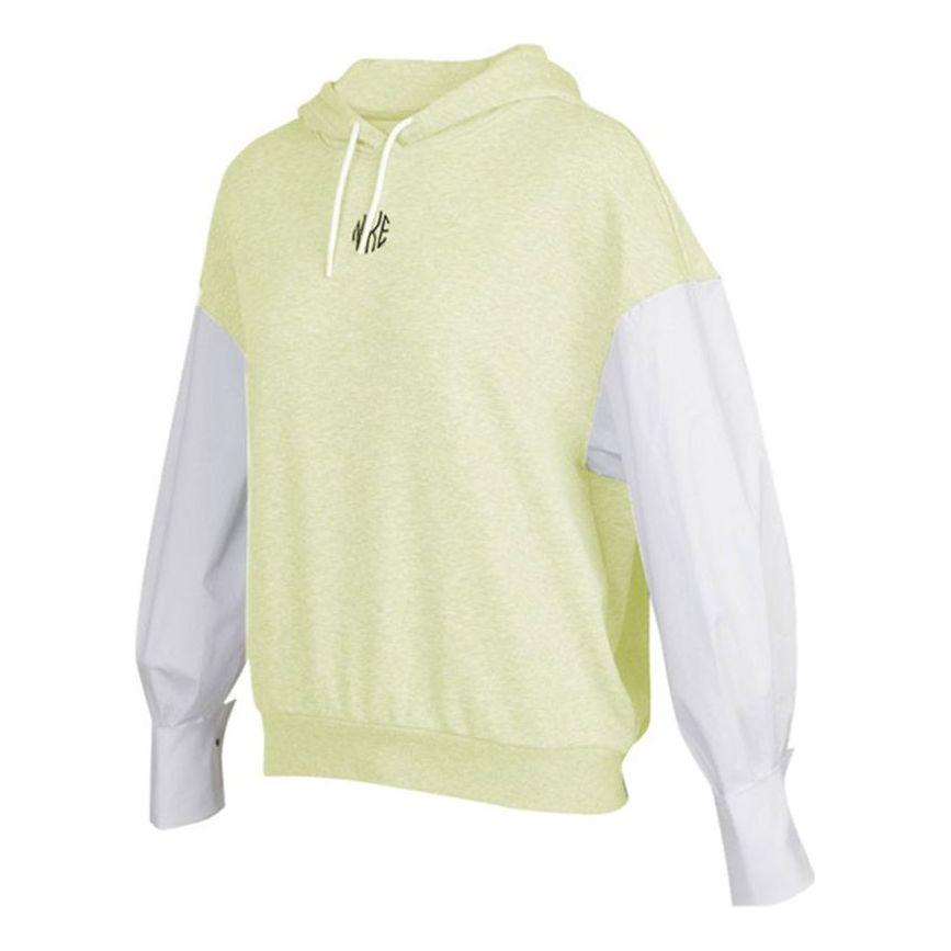 (WMNS) Nike Sportswear Icon Clash Embroidery Logo Hoodie Green/Yellow DD5053-303
