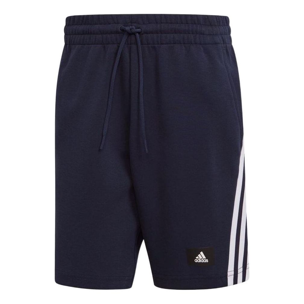 adidas Solid Color Side Stripe Straight Shorts Japanese Version Men's Blue H46517