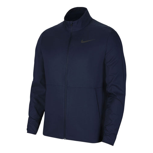 Nike Dri-FIT Woven Training Casual Sports Jacket Obsidian Color Black CU4954-451