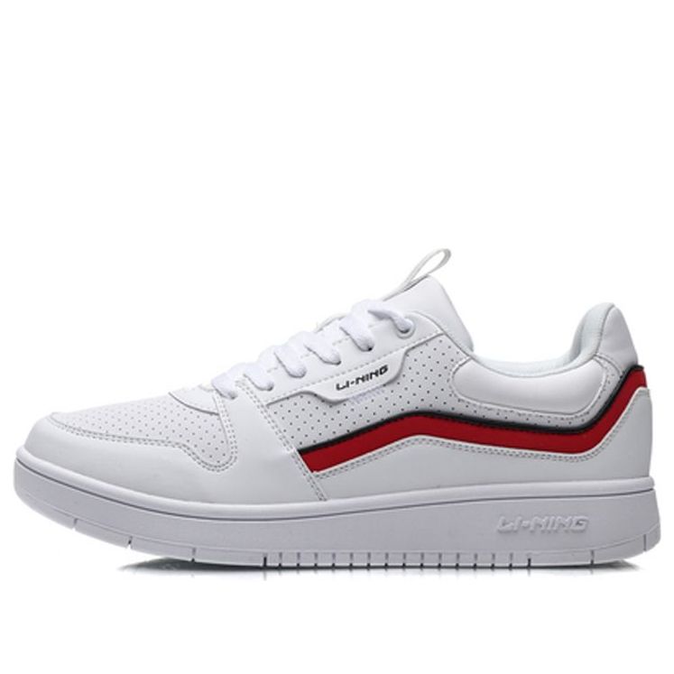 Li-Ning Classic Skateboarding Low 'White Red Navy' AGCP201-1