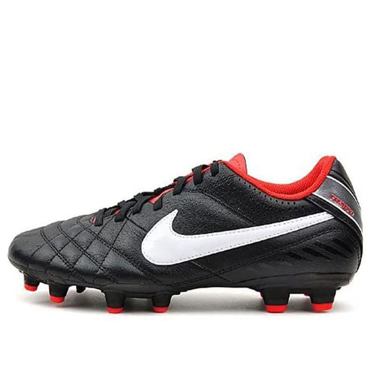 Nike Tiempo Natural IV LTR Leather FG 'Black White' 509085-010