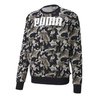 PUMA Long Sleeve Crew Neck Pullover 'Black Camo' 582776-01