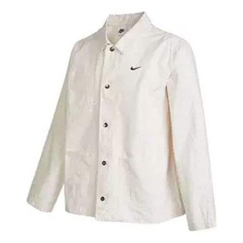 Men's Nike Solid Color Logo Printing Jacket White DQ5185-030