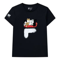 (WMNS) FILA x Pepe Shimada Printing Round-neck Black F11W123192F-BK