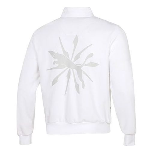 PUMA Casual Pattern Loose Long Sleeves Jacket Couple Style White 537033-02