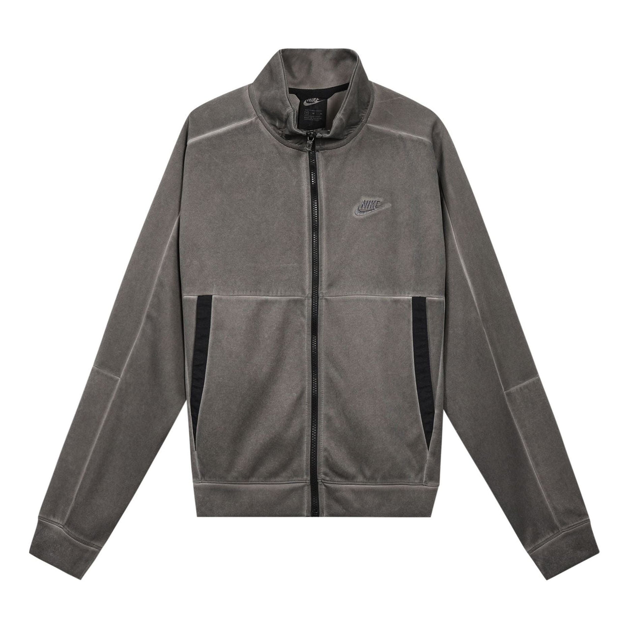 Nike Sportswear Embroidered Logo Knit Sports Jacket Gray DA7177-010
