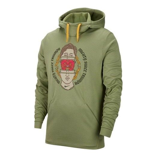 Nike Therma Abstract Pattern Pullover Training Green CK4585-324