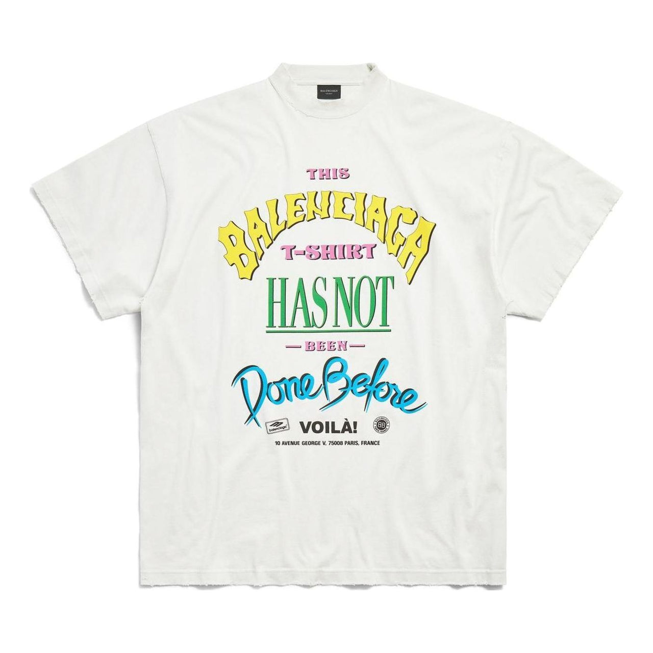 Balenciaga Not Been Done Oversized T-shirt 'Off White' 787349TQVW49012