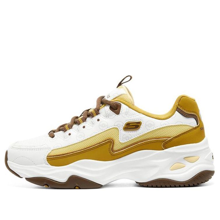 (WMNS) Skechers D'Lites 4.0 'White Yellow' 800004-NAT