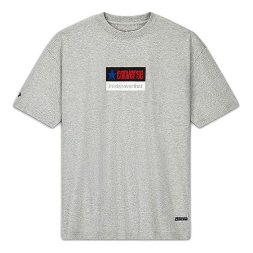 Men's Converse x Thisisneverthat Crossover Logo Printing Sports Round Neck Short Sleeve light grey 10022709-A02