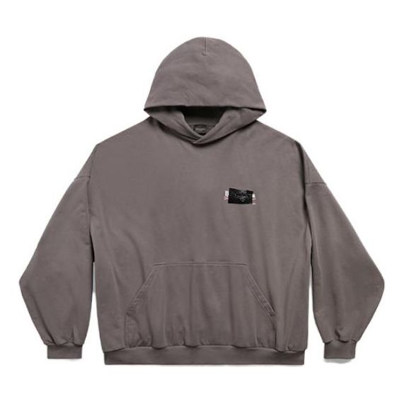Balenciaga Gaffer Oversized Hoodie 'Grey' 713677TNVG21227
