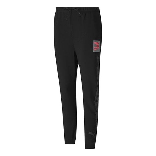 (WMNS) PUMA Knitting Sports Trousers Black/Red 599190-51