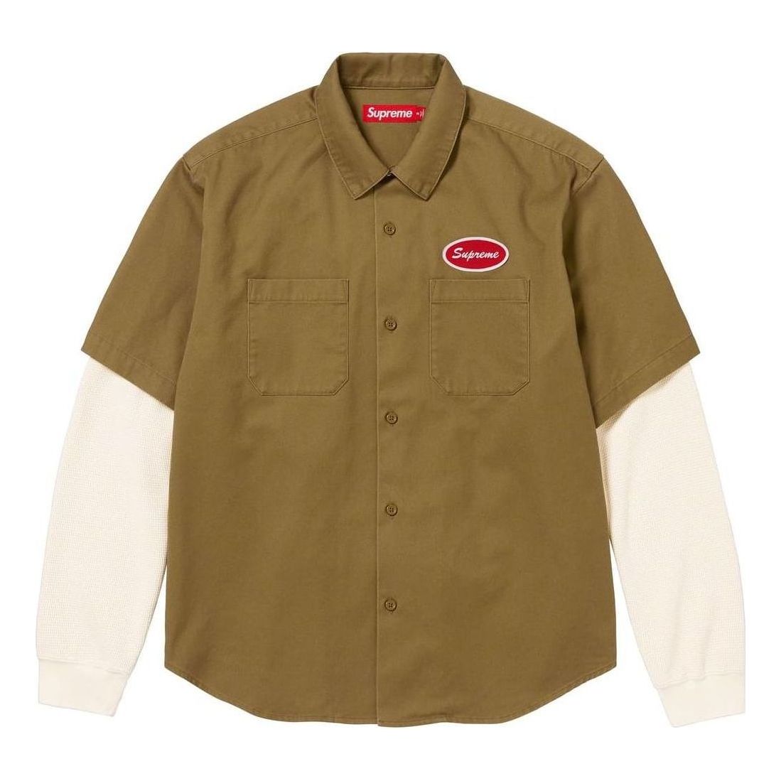 Supreme FW23 Week7 Thermal Sleeve Work Shirt 'Brown' SUP-FW23-121