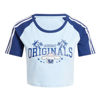 (WMNS) adidas Originals x Hello Kitty Graphic T-shirt Asia Sizing 'Blue' JH3175